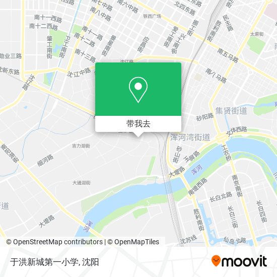 于洪新城第一小学地图