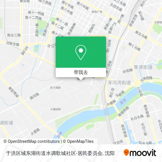 于洪区城东湖街道水调歌城社区-居民委员会地图