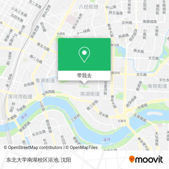 东北大学南湖校区浴池地图