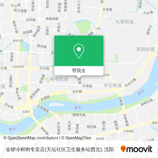 金锣冷鲜肉专卖店(天坛社区卫生服务站西北)地图