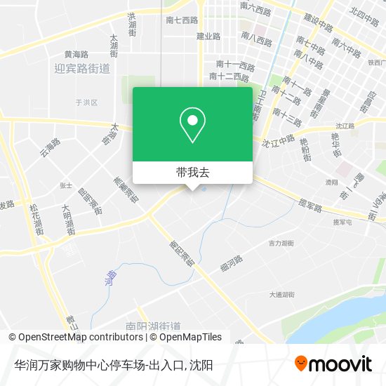 华润万家购物中心停车场-出入口地图