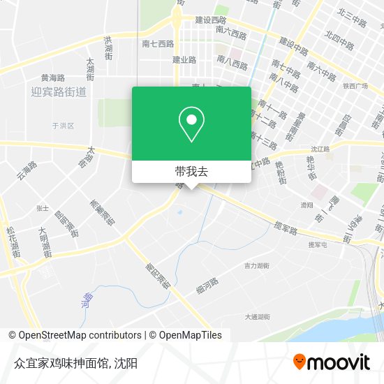 众宜家鸡味抻面馆地图
