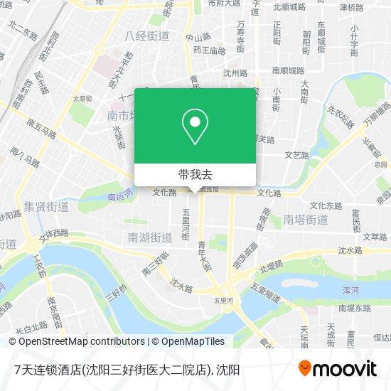 7天连锁酒店(沈阳三好街医大二院店)地图