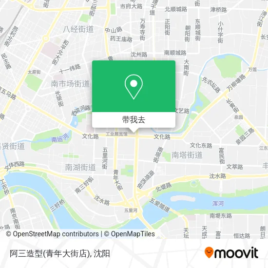 阿三造型(青年大街店)地图