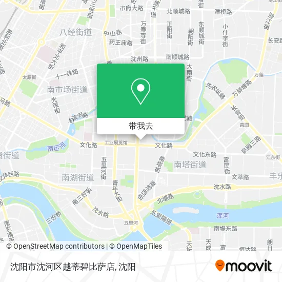 沈阳市沈河区越蒂碧比萨店地图