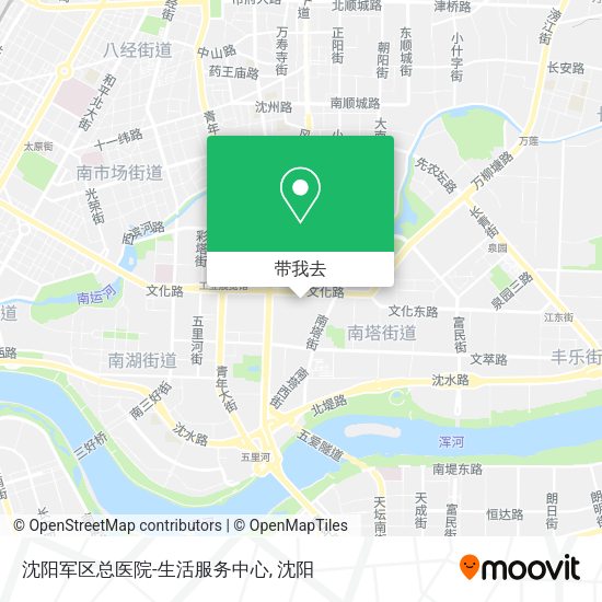 沈阳军区总医院-生活服务中心地图