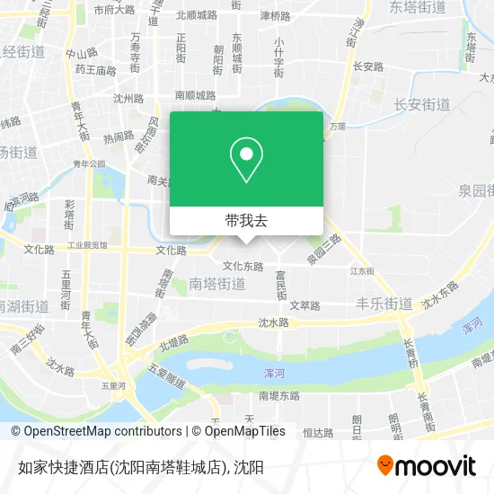 如家快捷酒店(沈阳南塔鞋城店)地图
