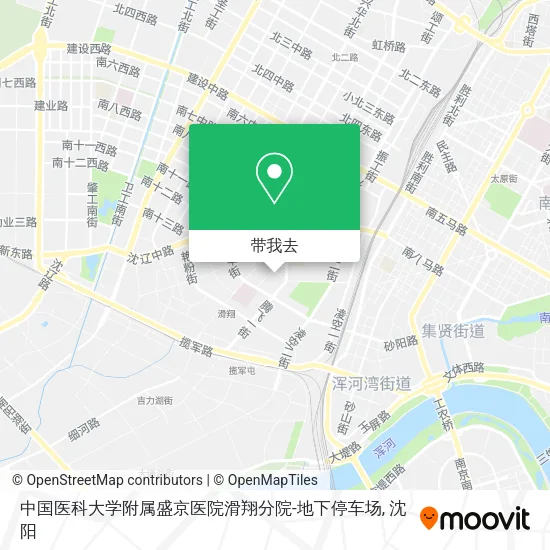 中国医科大学附属盛京医院滑翔分院-地下停车场地图
