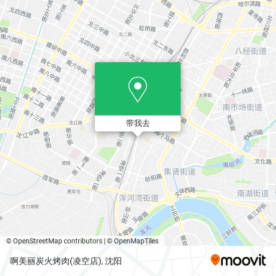啊美丽炭火烤肉(凌空店)地图
