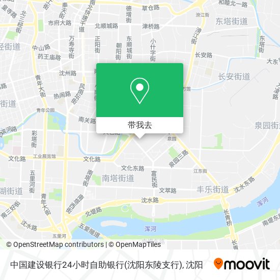 中国建设银行24小时自助银行(沈阳东陵支行)地图