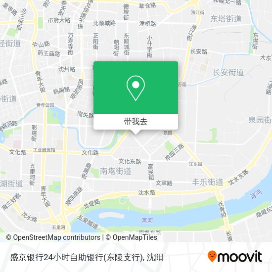 盛京银行24小时自助银行(东陵支行)地图