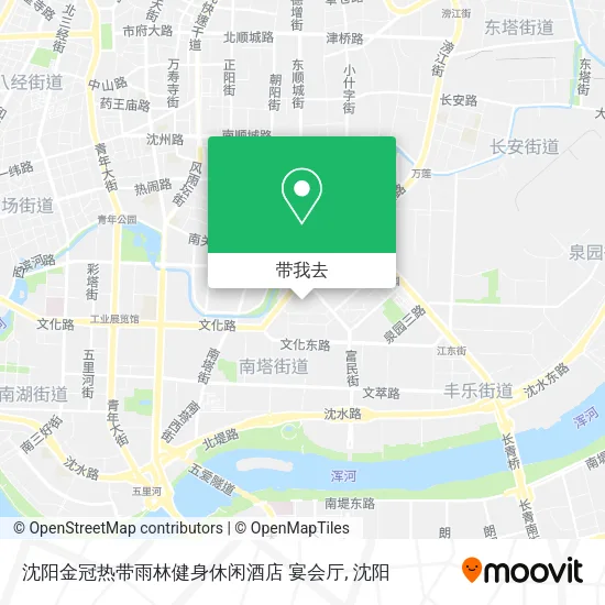 沈阳金冠热带雨林健身休闲酒店 宴会厅地图