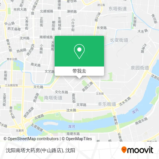 沈阳南塔大药房(中山路店)地图