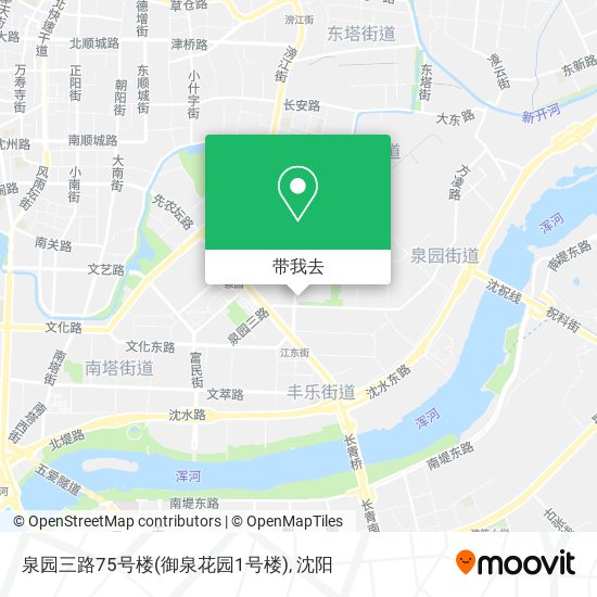 泉园三路75号楼(御泉花园1号楼)地图