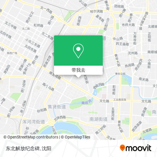 东北解放纪念碑地图