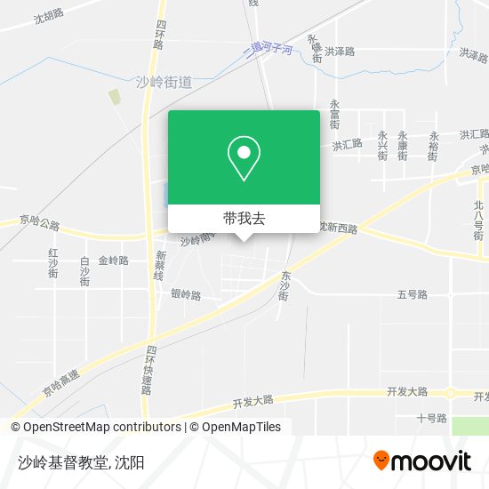 沙岭基督教堂地图