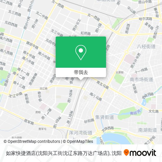 如家快捷酒店(沈阳兴工街沈辽东路万达广场店)地图
