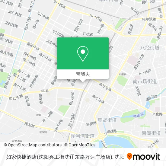 如家快捷酒店(沈阳兴工街沈辽东路万达广场店)地图