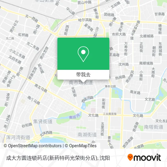 成大方圆连锁药店(新药特药光荣街分店)地图