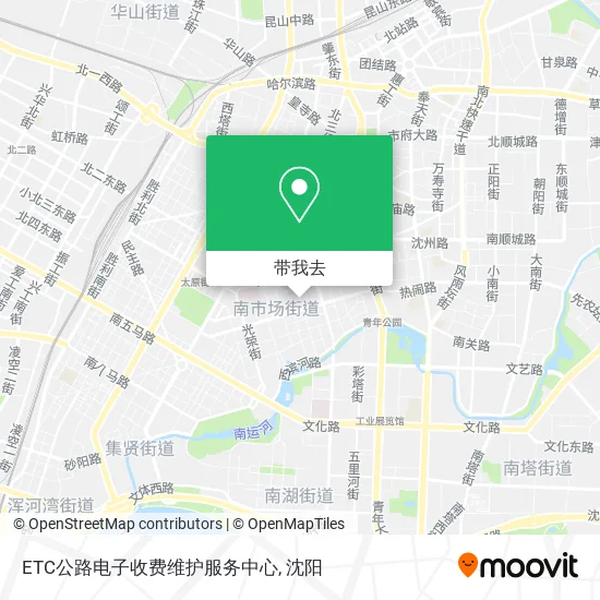 ETC公路电子收费维护服务中心地图
