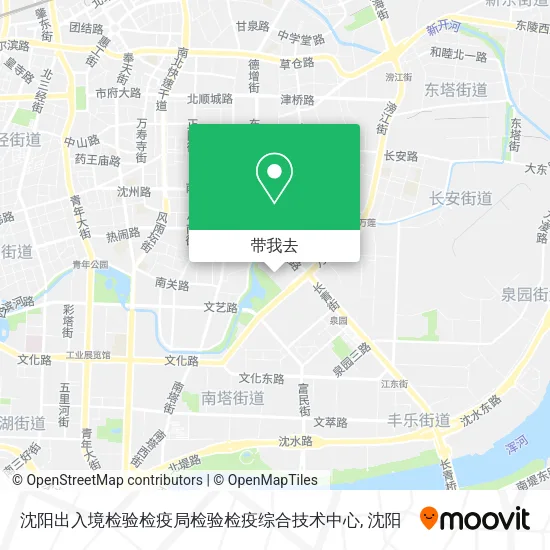 沈阳出入境检验检疫局检验检疫综合技术中心地图