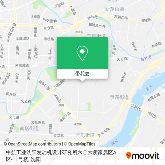 中航工业沈阳发动机设计研究所六〇六所家属区A区-11号楼地图