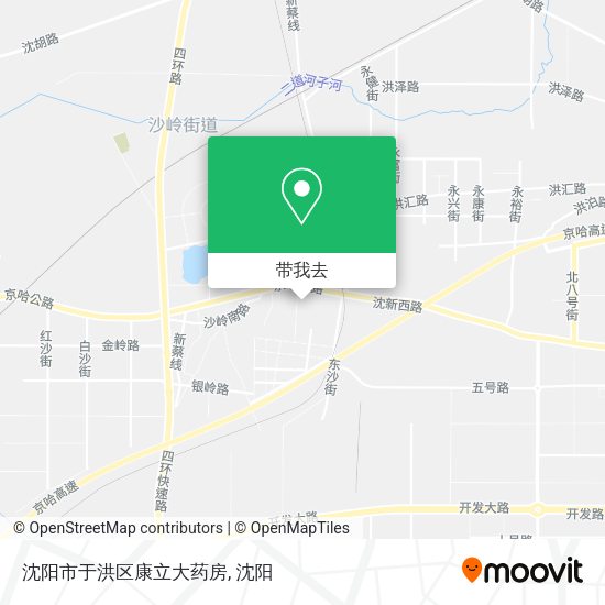 沈阳市于洪区康立大药房地图