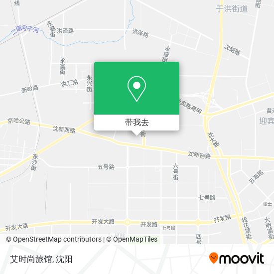 艾时尚旅馆地图