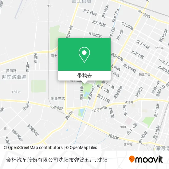 金杯汽车股份有限公司沈阳市弹簧五厂地图