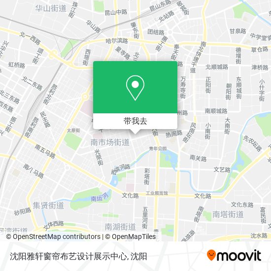 沈阳雅轩窗帘布艺设计展示中心地图