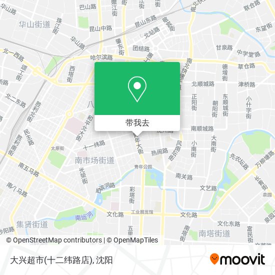 大兴超市(十二纬路店)地图