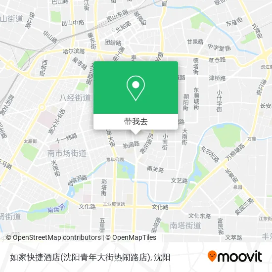 如家快捷酒店(沈阳青年大街热闹路店)地图