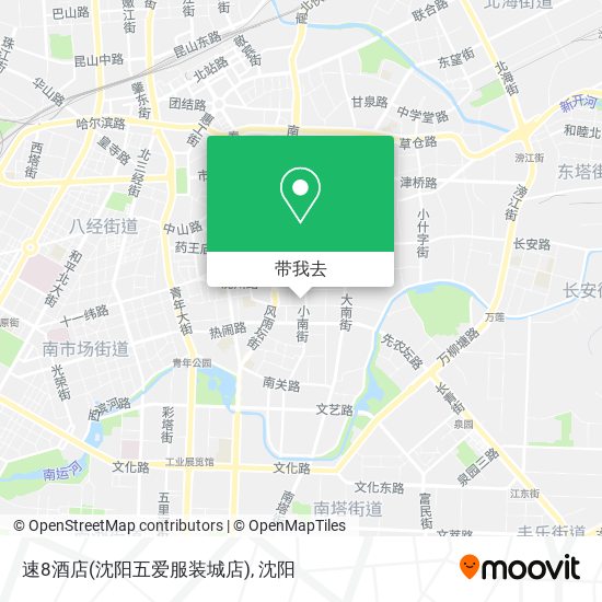 速8酒店(沈阳五爱服装城店)地图