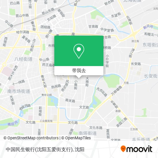 中国民生银行(沈阳五爱街支行)地图