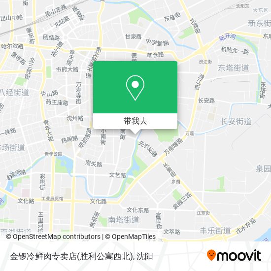 金锣冷鲜肉专卖店(胜利公寓西北)地图