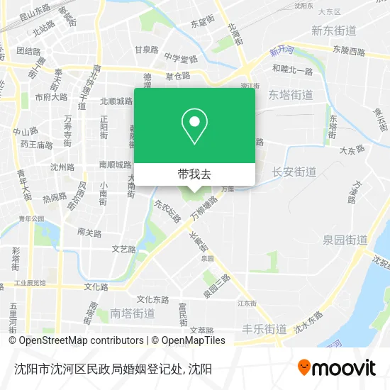 沈阳市沈河区民政局婚姻登记处地图