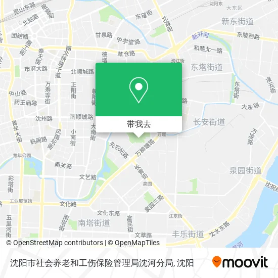 沈阳市社会养老和工伤保险管理局沈河分局地图