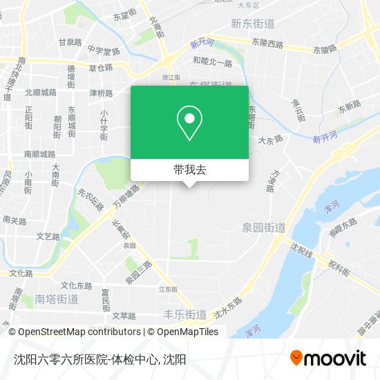 沈阳六零六所医院-体检中心地图