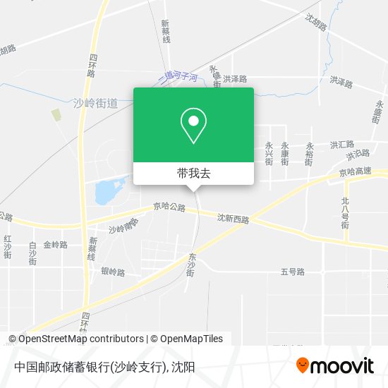 中国邮政储蓄银行(沙岭支行)地图