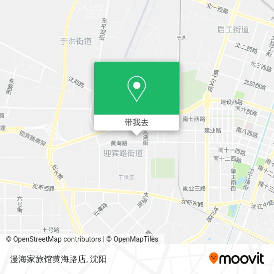 漫海家旅馆黄海路店地图