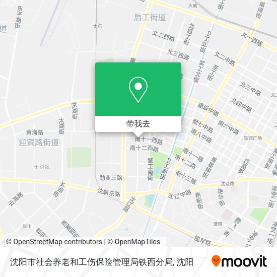 沈阳市社会养老和工伤保险管理局铁西分局地图