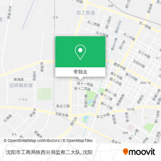 沈阳市工商局铁西分局监察二大队地图