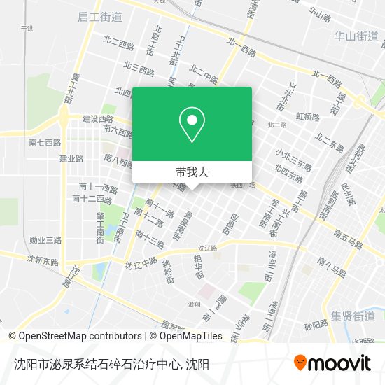 沈阳市泌尿系结石碎石治疗中心地图
