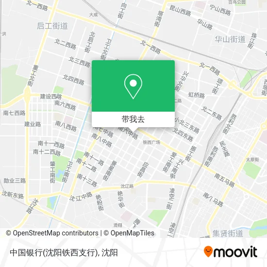 中国银行(沈阳铁西支行)地图