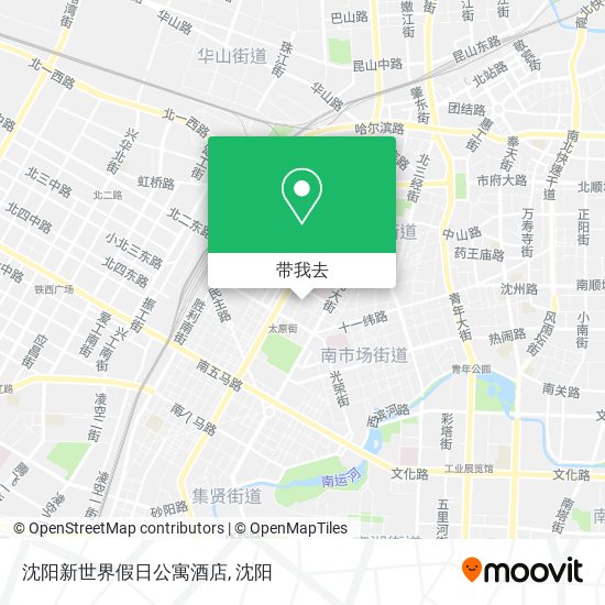 沈阳新世界假日公寓酒店地图