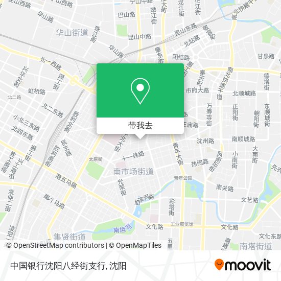 中国银行沈阳八经街支行地图