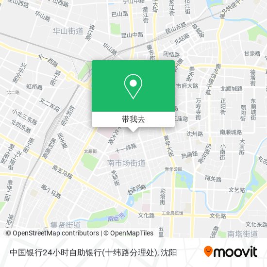 中国银行24小时自助银行(十纬路分理处)地图