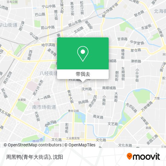 周黑鸭(青年大街店)地图