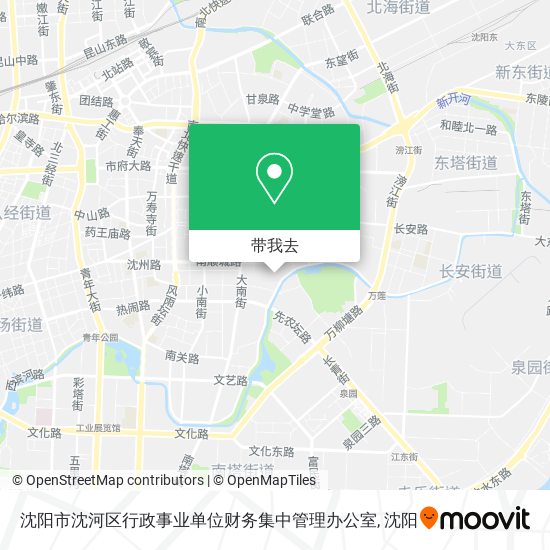 沈阳市沈河区行政事业单位财务集中管理办公室地图