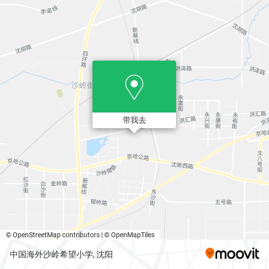 中国海外沙岭希望小学地图